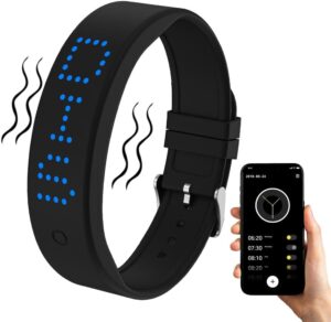 DASIAUTOEM Bracelet avec réveil vibrant, horloge de rappel avec minuterie, 8 alarmes et su