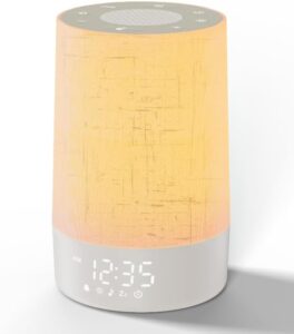 Reveil Lumineux, Simulateur D'Aube Fluorescente Avec Double Alarme Et Fonction Snooze 20 N