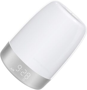 SUPVOX Veilleuse Tactile LED Réveil Simulateur D'aube, Minuterie Programmable, Lumière Cha
