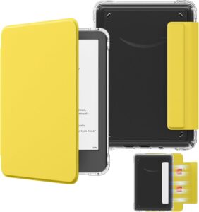 MoKo Étui pour Magnétique 6" Kindle 11e Gén 2024/2022, Jaune Clair