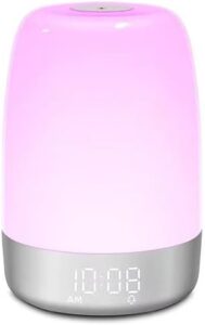 Réveil Lumineux Simulateur d'Aube, Reveil Matin avec 7 Sonneries, Lampe de Chevet 20 Nivea