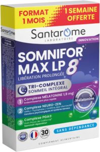 SANTAROME Somnifor Max LP 8h Mélatonine 1,9 mg - Sommeil - 30 Comprimés