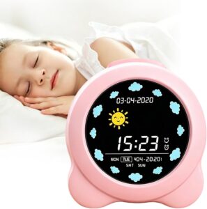auvstar Réveil Enfant,Appareil de Sommeil pour Enfants,Écran LCD de 3,6 Pouces,Réveil avec