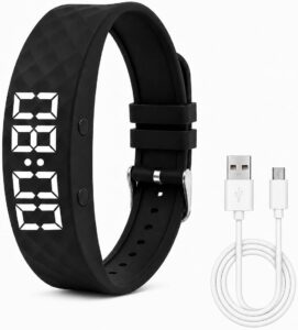 Montre de Rappel d'Alarme Vibrante, Bracelet Réveil Gros Dormeur