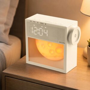Réveil Lumineux Simulateur d'Aube avec Lampe de Chevet Lune