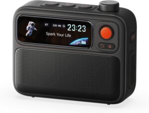 Divoom FlowToo Machine à bruit blanc Bluetooth, 90+ sons de sommeil, écran pixel, réveil e