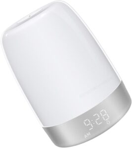 COHEALI Lampe de Réveil LED Blanche à Commande Tactile et Simulation D'aube