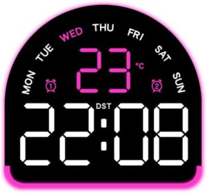 pour réveil Simulateur d'Aube avec Radio FM et 7 Sons Naturels - Lampe de Chevet LED 20 Ni