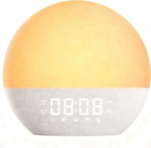 Réveil Lumineux simulateur d'aube, Lampe de Chevet, réveil