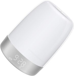 Veilleuse Tactile LED de Chevet Réveil Simulateur D'aube Blanc